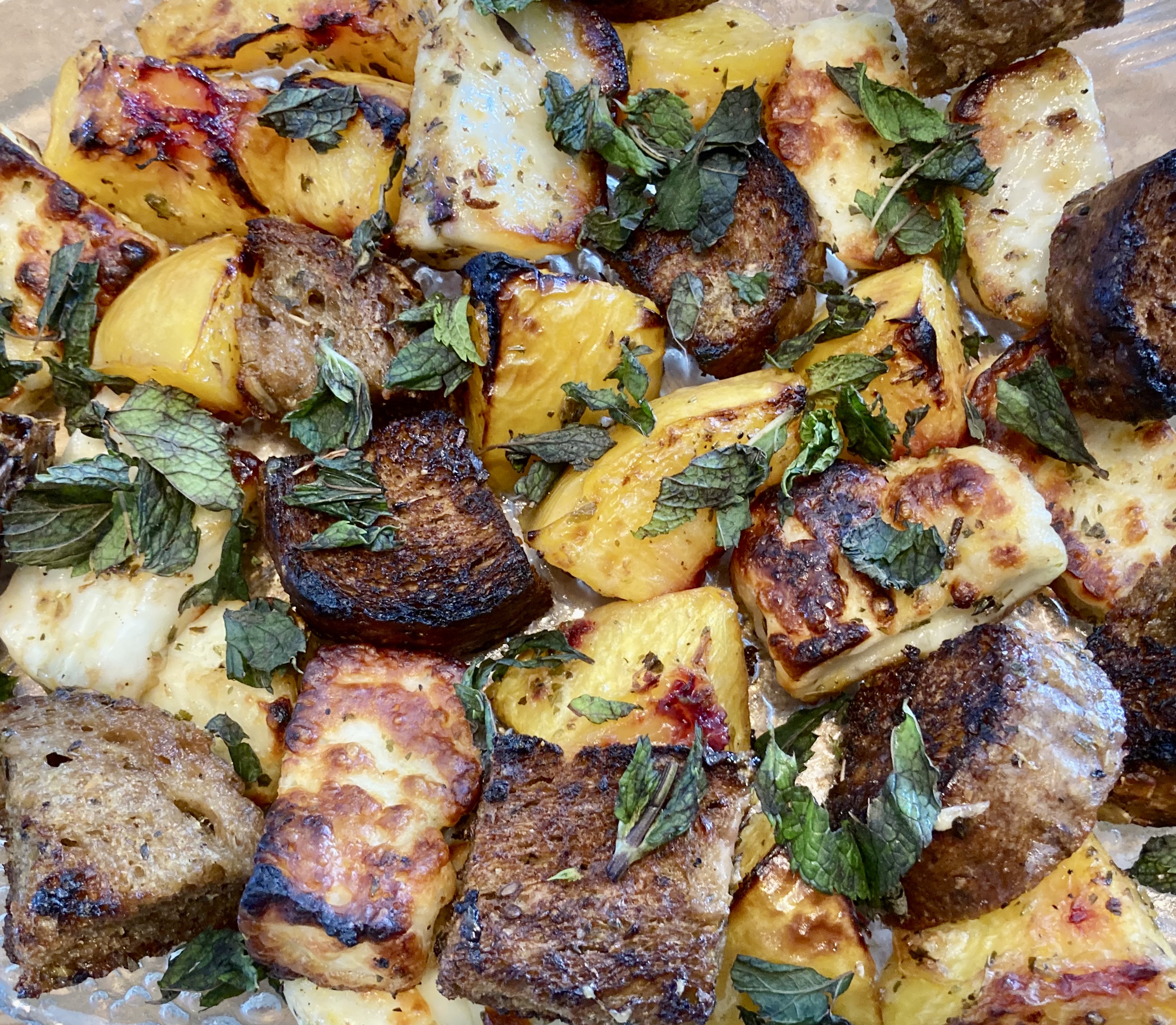 Grilled Halloumi w/peach